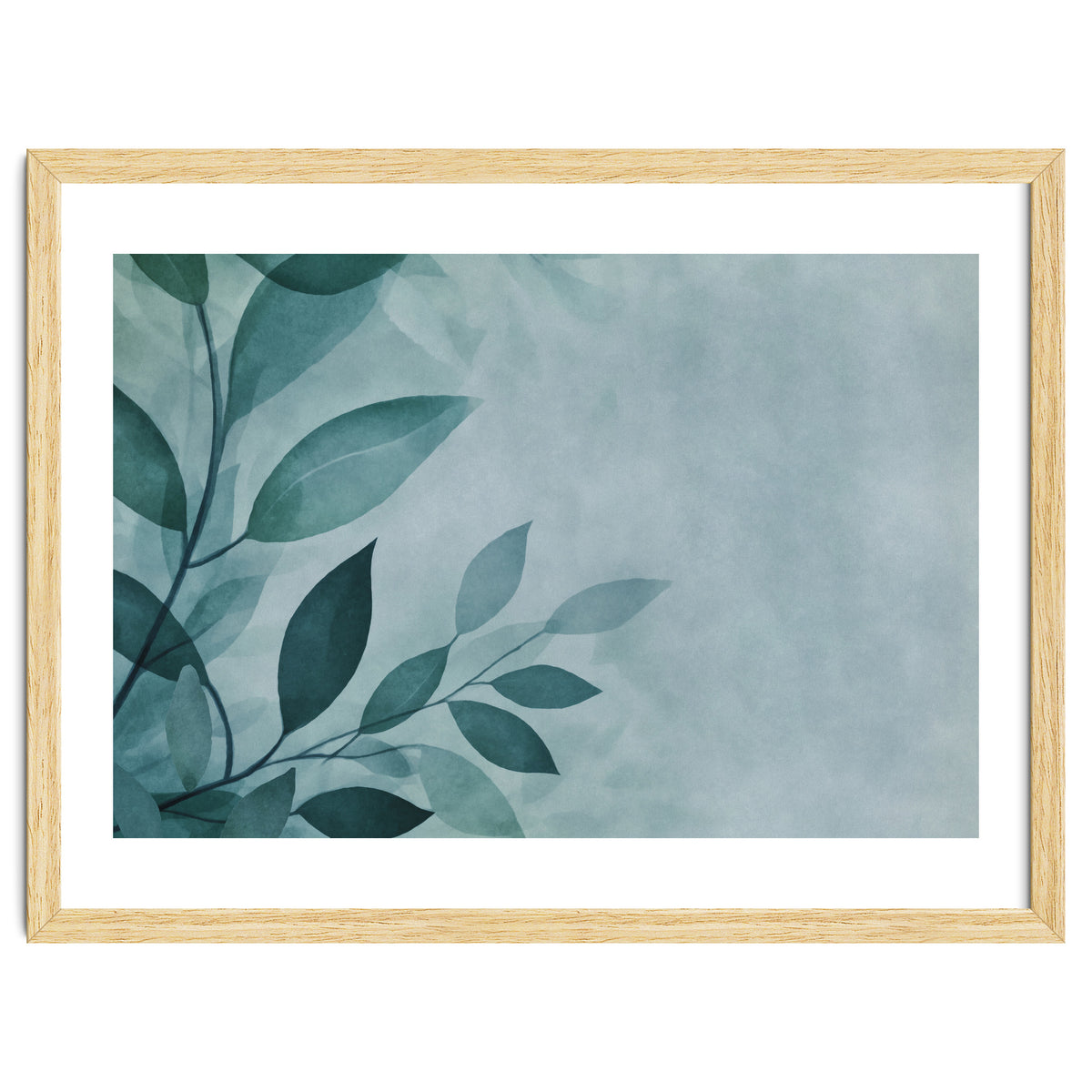 Gentle Leaf Whispers Teal