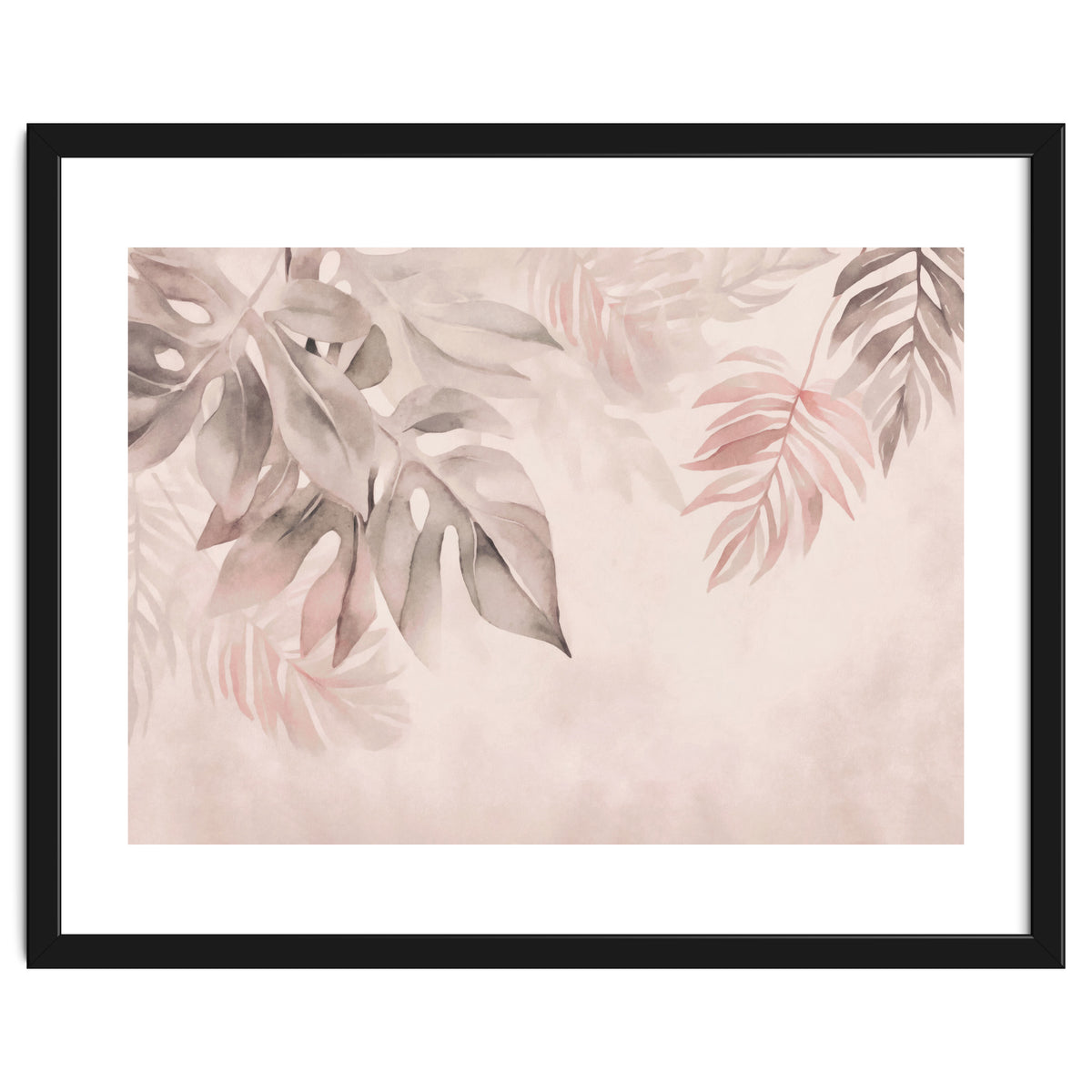 Gentle Leaf Tropical Whispers Watercolor Blush
