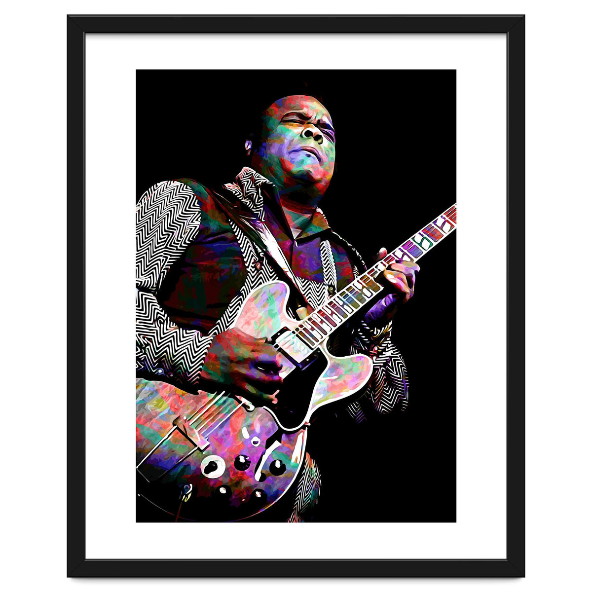 Freddie King American Blues Guitarist Colorful