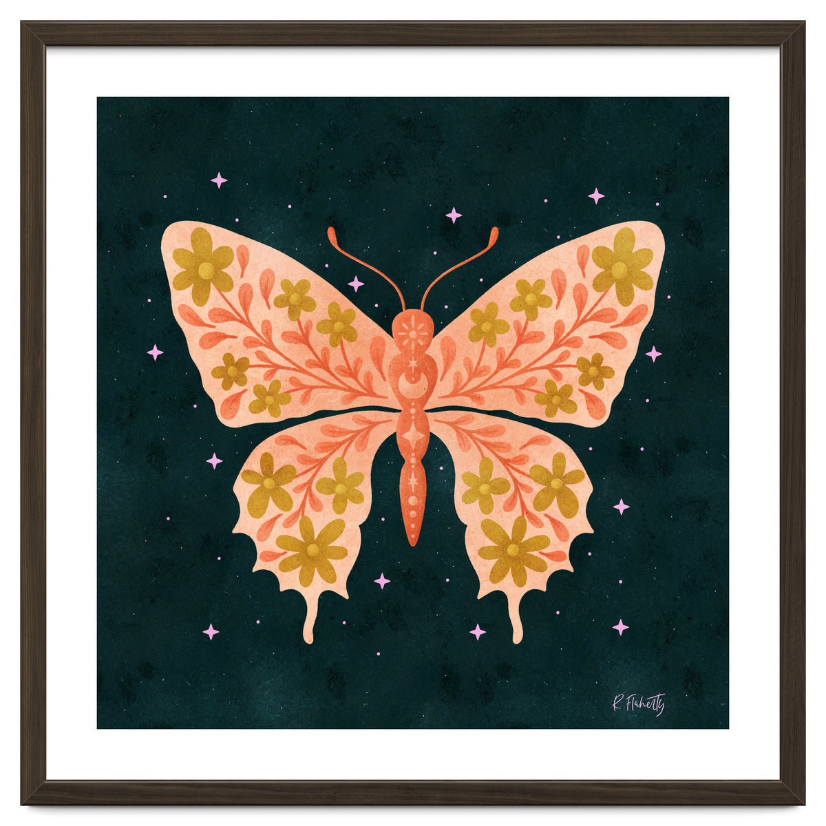 Cosmic Floral Butterfly