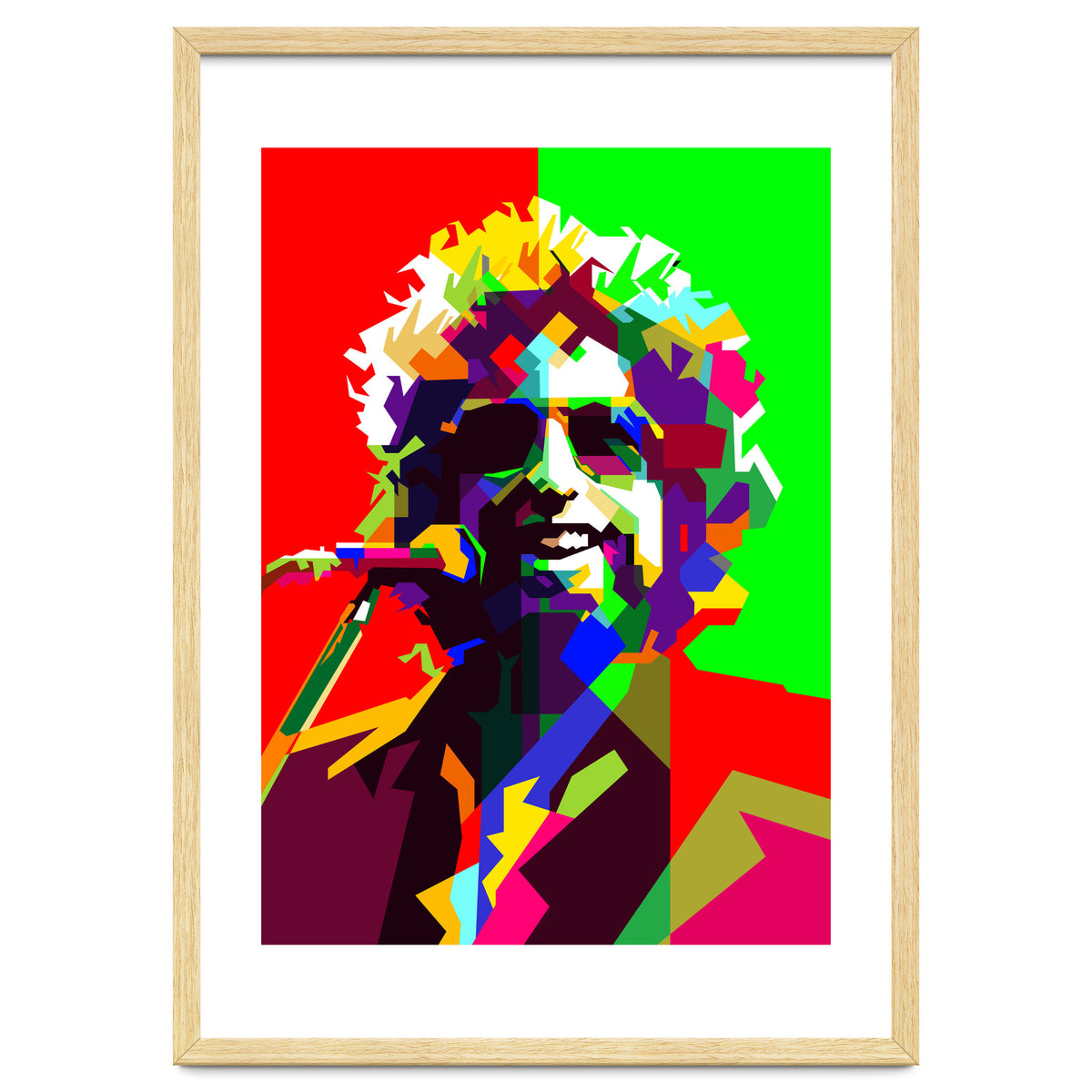 Bob Dylan Country Folk Singer Pop Art WPAP