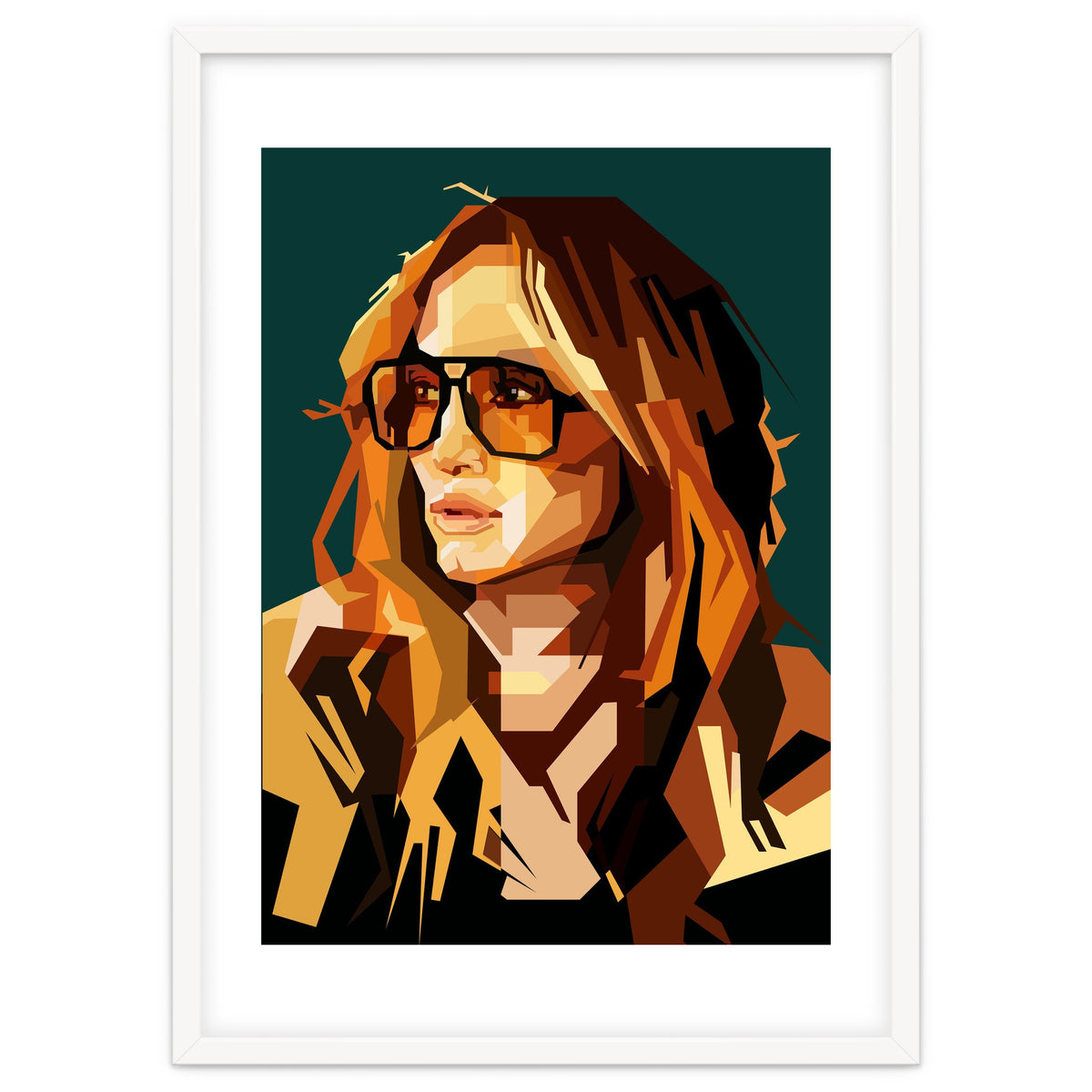 Jennifer Lopez Celebrity Art Retro Style Illustration