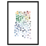 Watercolor Geometric Square Shapes Blue thumbnail