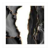 Black & Gold Agate Texture 07  (Print Only) thumbnail