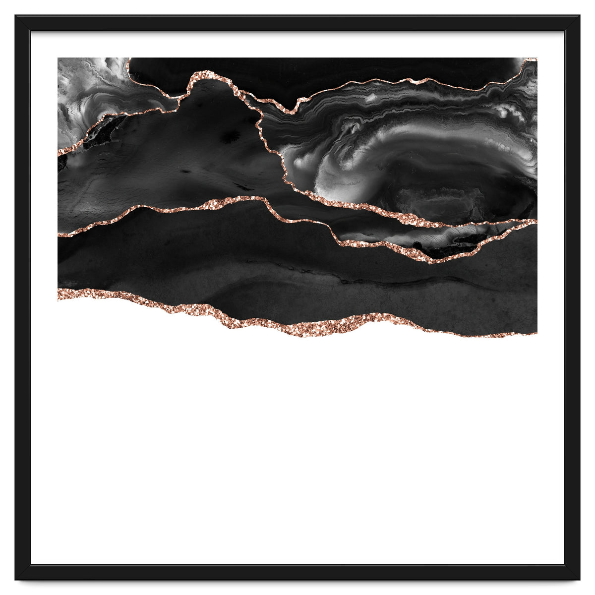Black & Rose Gold Agate Texture 05