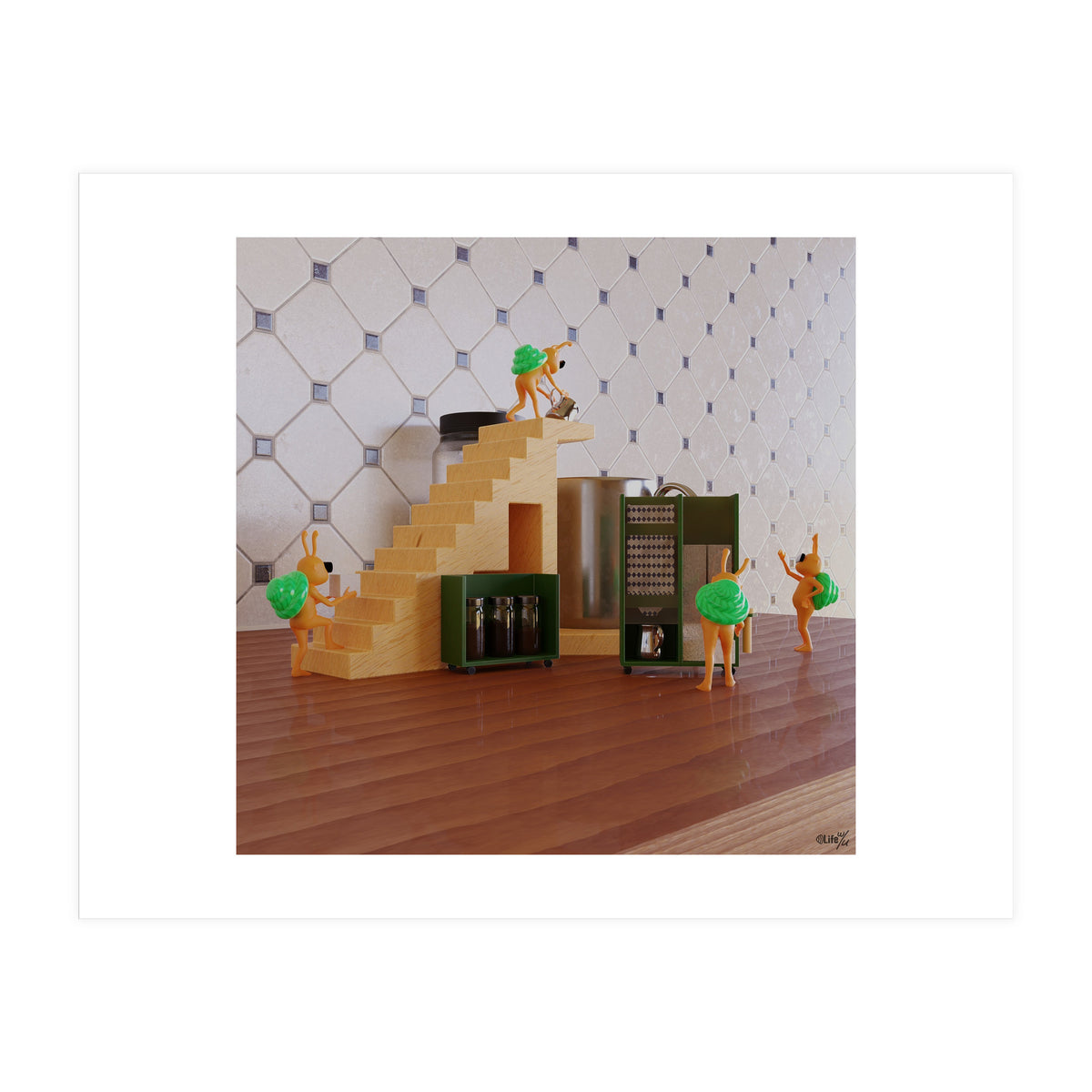 Coffee Support - angle #2 (Lwuba 039 Coffee Support 02) (Print Only)