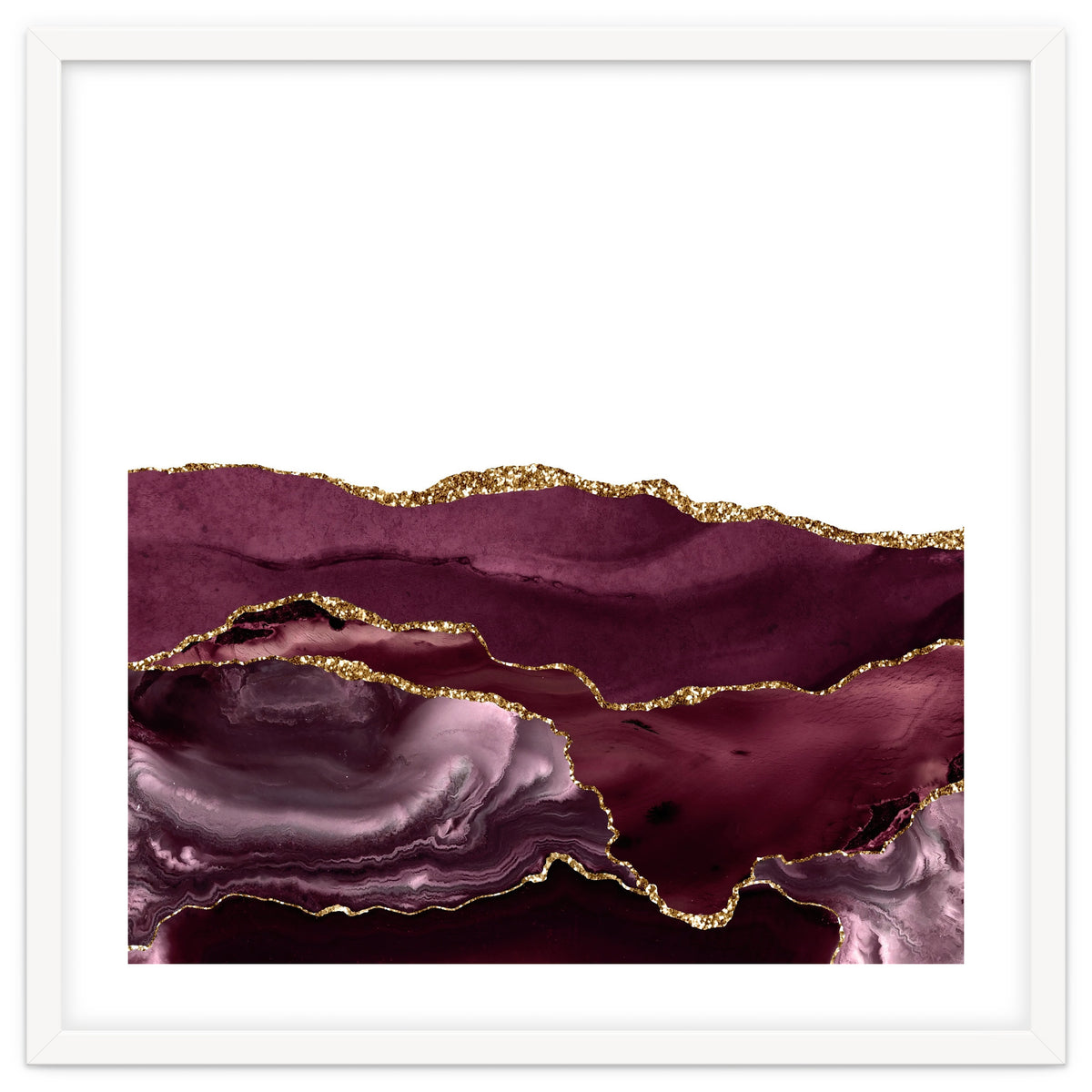 Burgundy & Gold Agate Texture 25