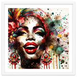 Brazilian Carnival Watercolor Portrait thumbnail