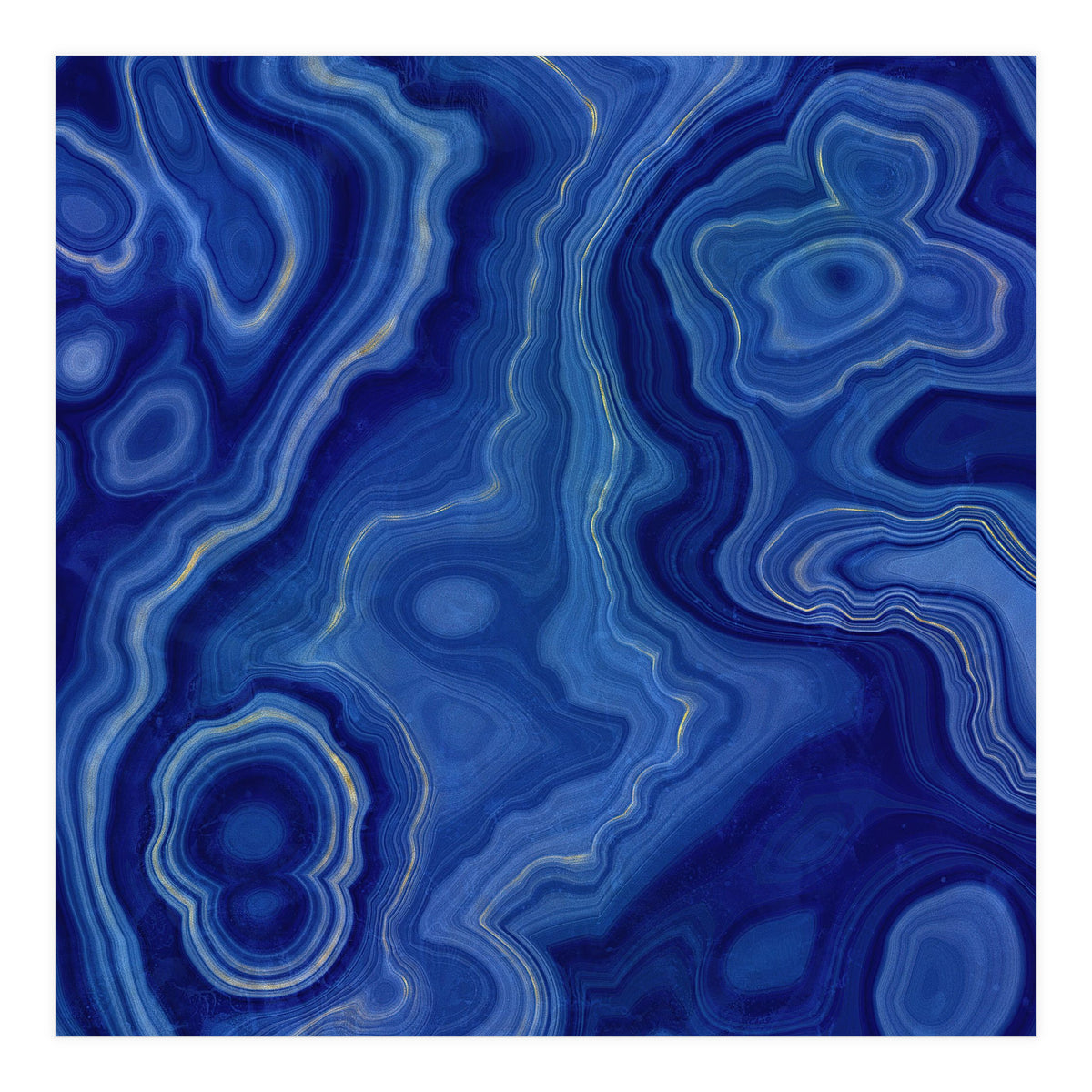 Blue Agate Texture 10 (Print Only)