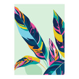 Dopamine Botanical, Colorful Tropical Banana Leaves, Plants Jungle Eclectic Contemporary, Bohemian Nature Forest (Print Only) thumbnail