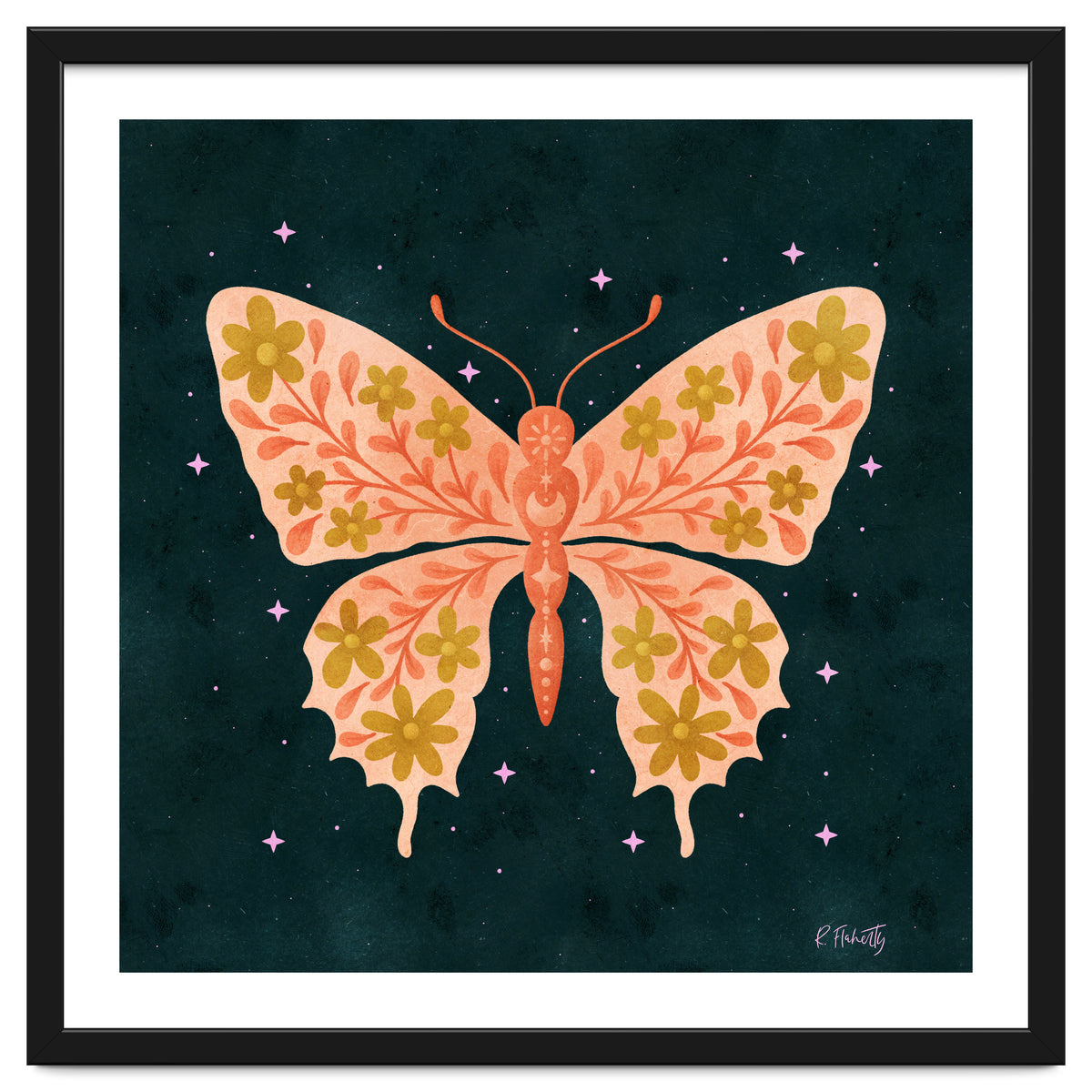 Cosmic Floral Butterfly
