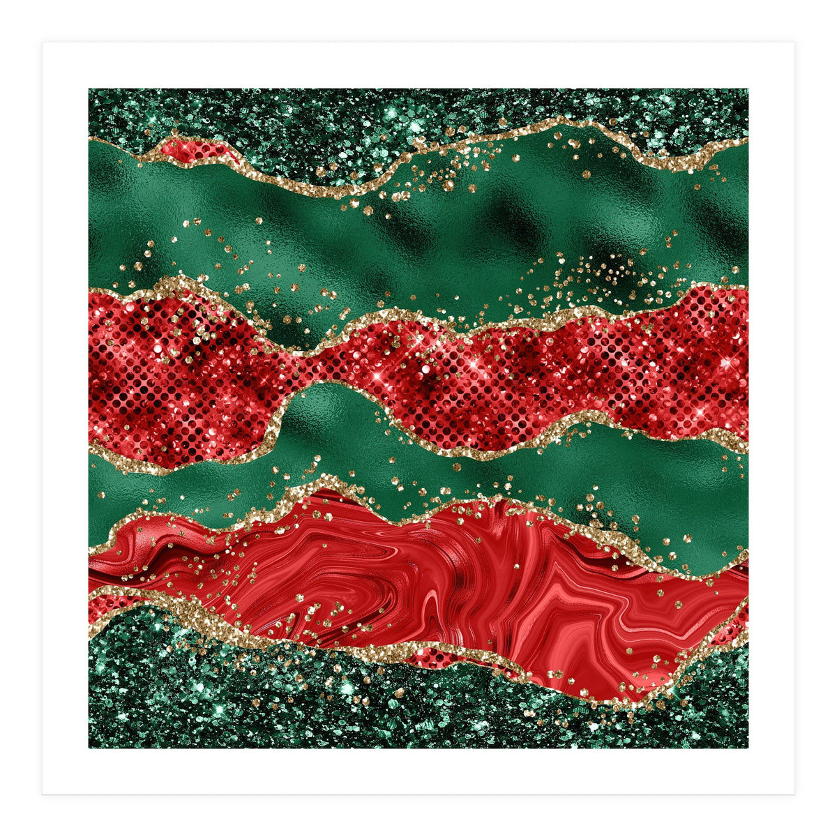 Christmas Glitter Agate Texture 06  (Print Only)