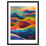 Vibrant Abstract Patchwork Landscape Art thumbnail