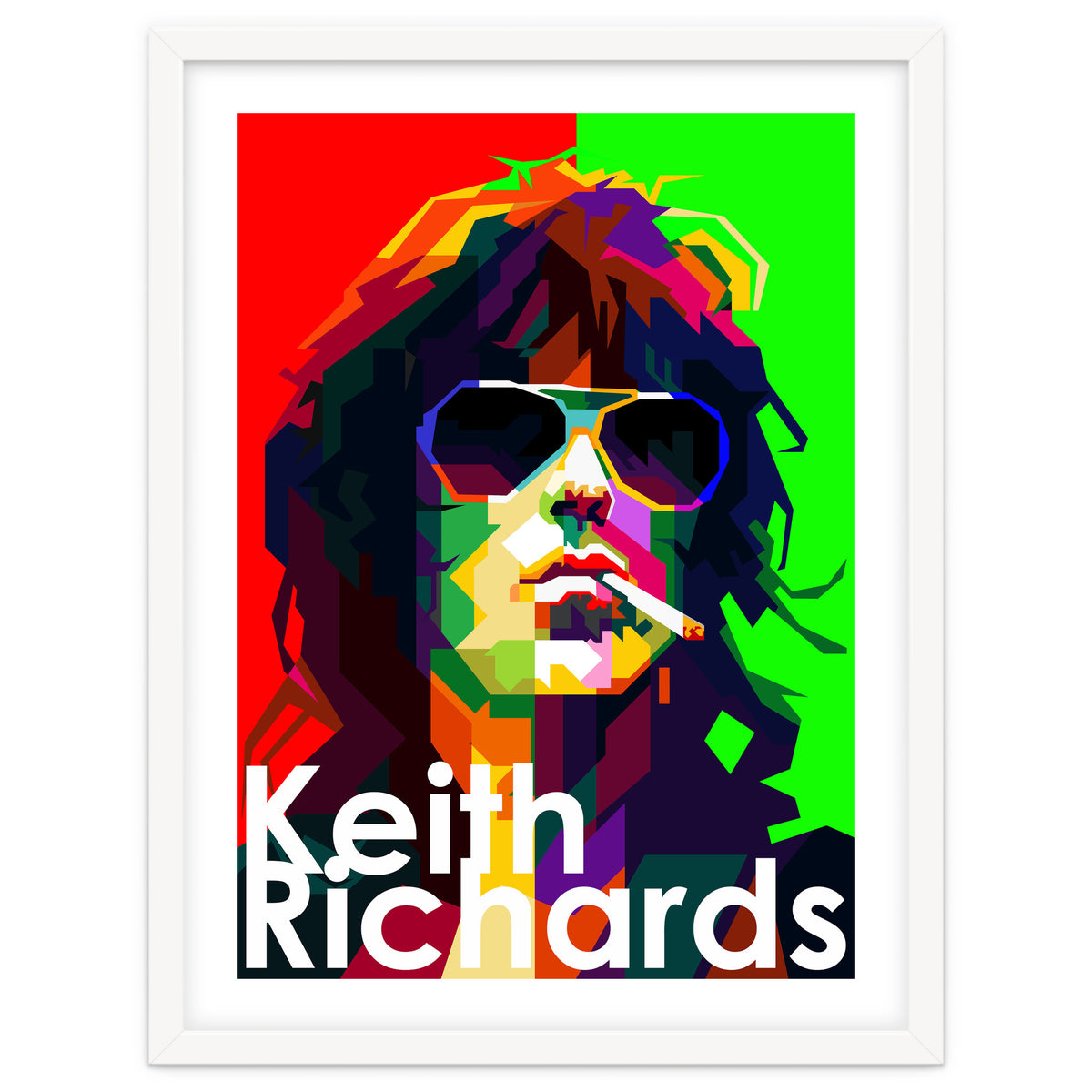 Keith Richards Pop Art WPAP