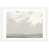 Abstract muted sea and clouds oil painting thumbnail