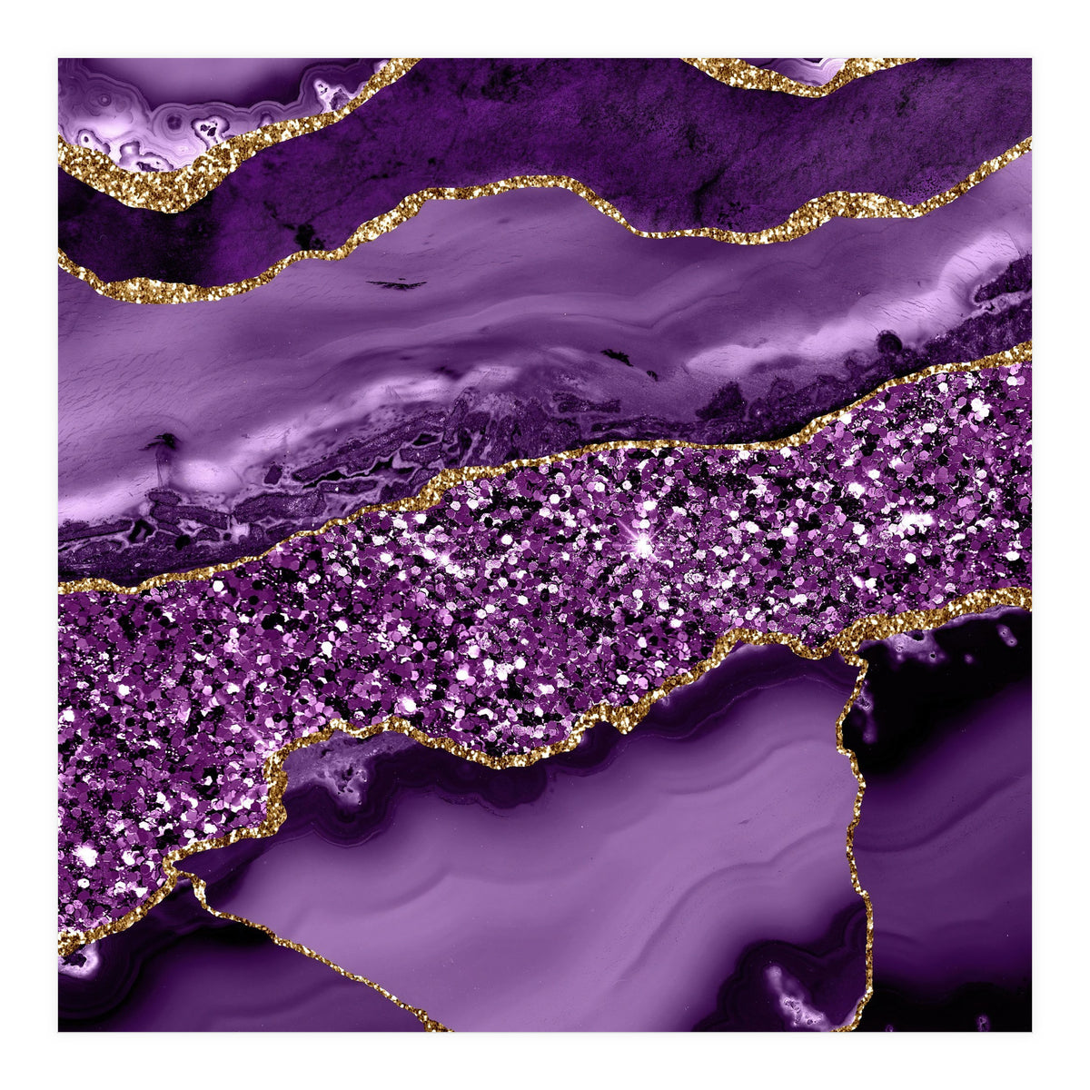 Agate Glitter Ocean Texture 02 (Print Only)