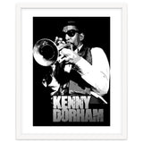 Kenny Dorham Jazz Trumpeter in Grayscale thumbnail