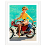 Pinup Sexy Motorcycle Girl thumbnail