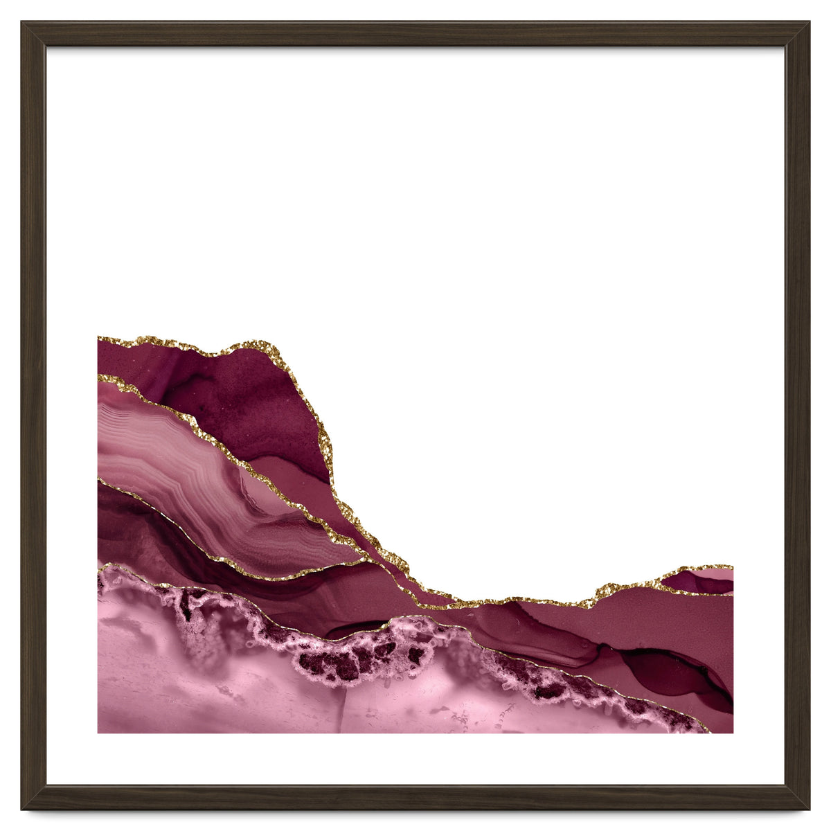 Burgundy & Gold Agate Texture 23