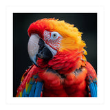 Scarlet Macaw Parrot Portrait Vivid Colors (Print Only) thumbnail
