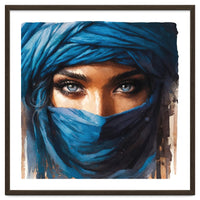 Blue Eyes Tuareg Woman Portrait