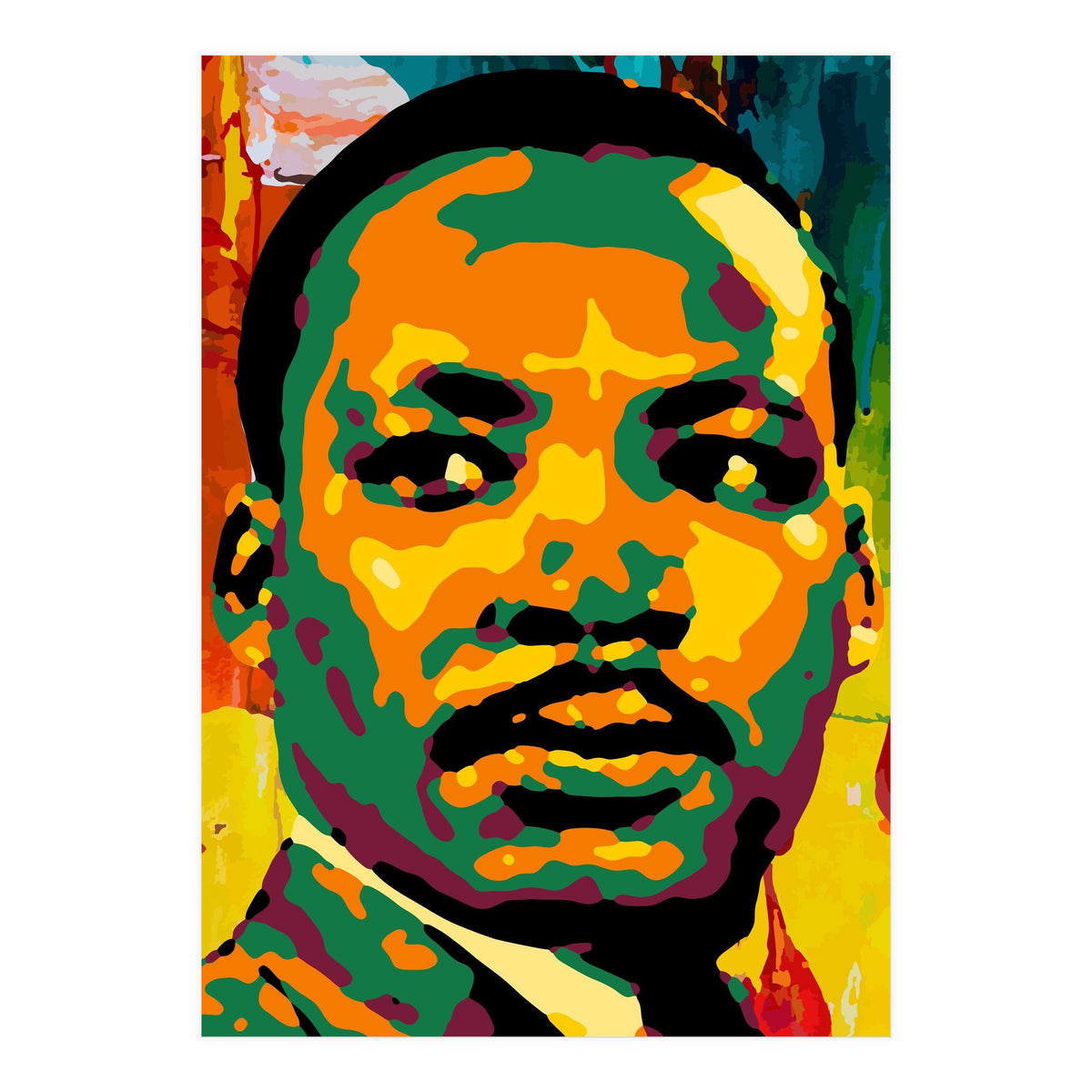 Martin Luther King Jr Abstract Art (Print Only)
