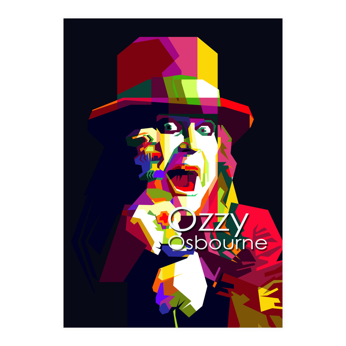 Ozzy Osbourne Metal Classic Rock Pop Art WPAP   	 (Print Only)