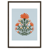 Symmetrical floral bouquet - orange and green thumbnail