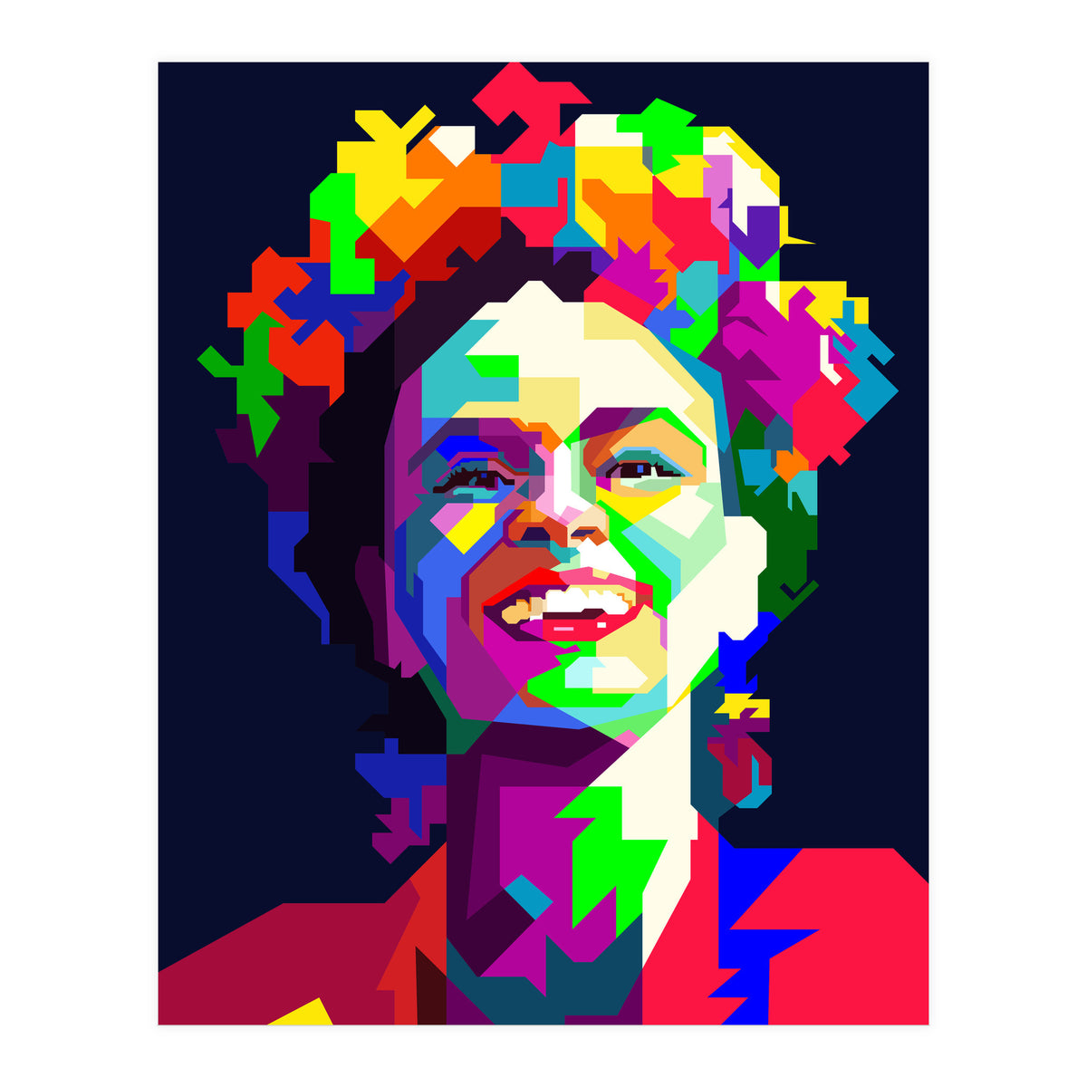 Frida Kahlo Mexican Artist Painting Pop Art WPAP (Print Only)