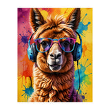 Lama In Headphones (Print Only) thumbnail