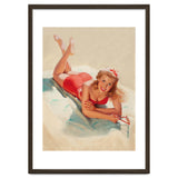 Pinup Girl Posing On A Beach thumbnail