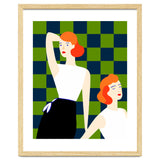 Moods, Checkers Girl Friends Chic Chess, Modern Bohemian Eclectic Woman Girl Boss, Bff Fashion Style thumbnail