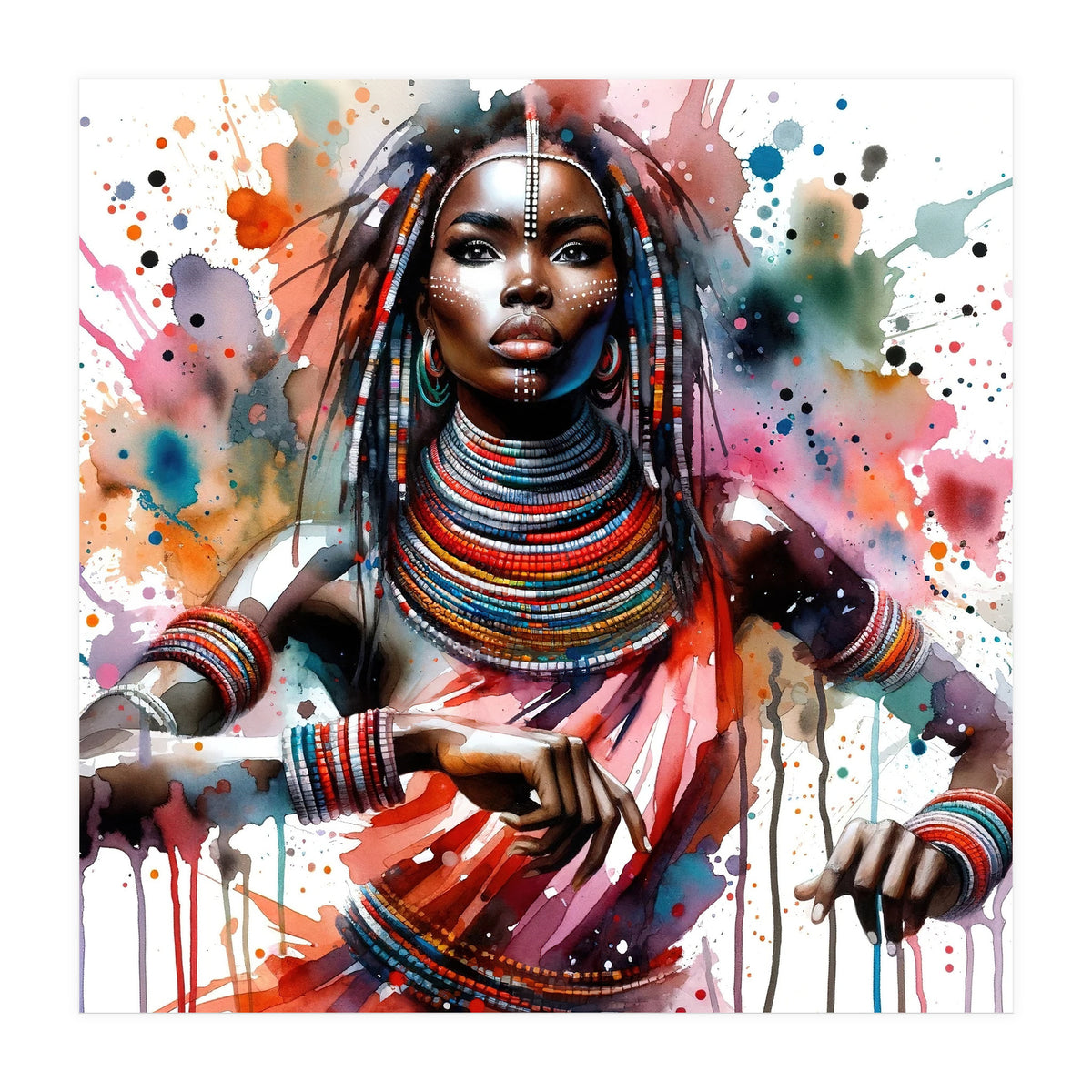 Beaded Majesty Dancer Portrait (Print Only)