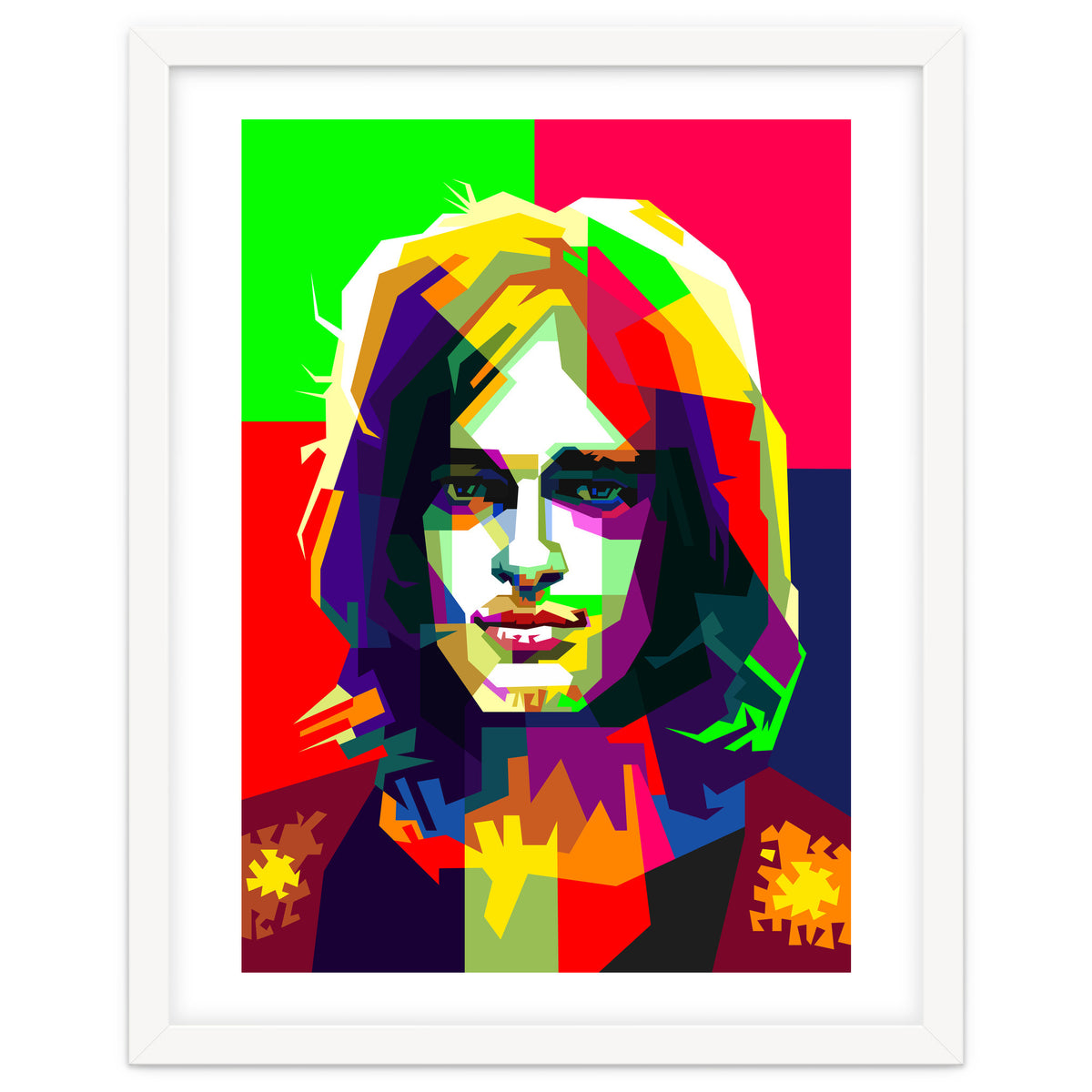 David Gilmour Pink Floyd Classic Rock Art WPAP