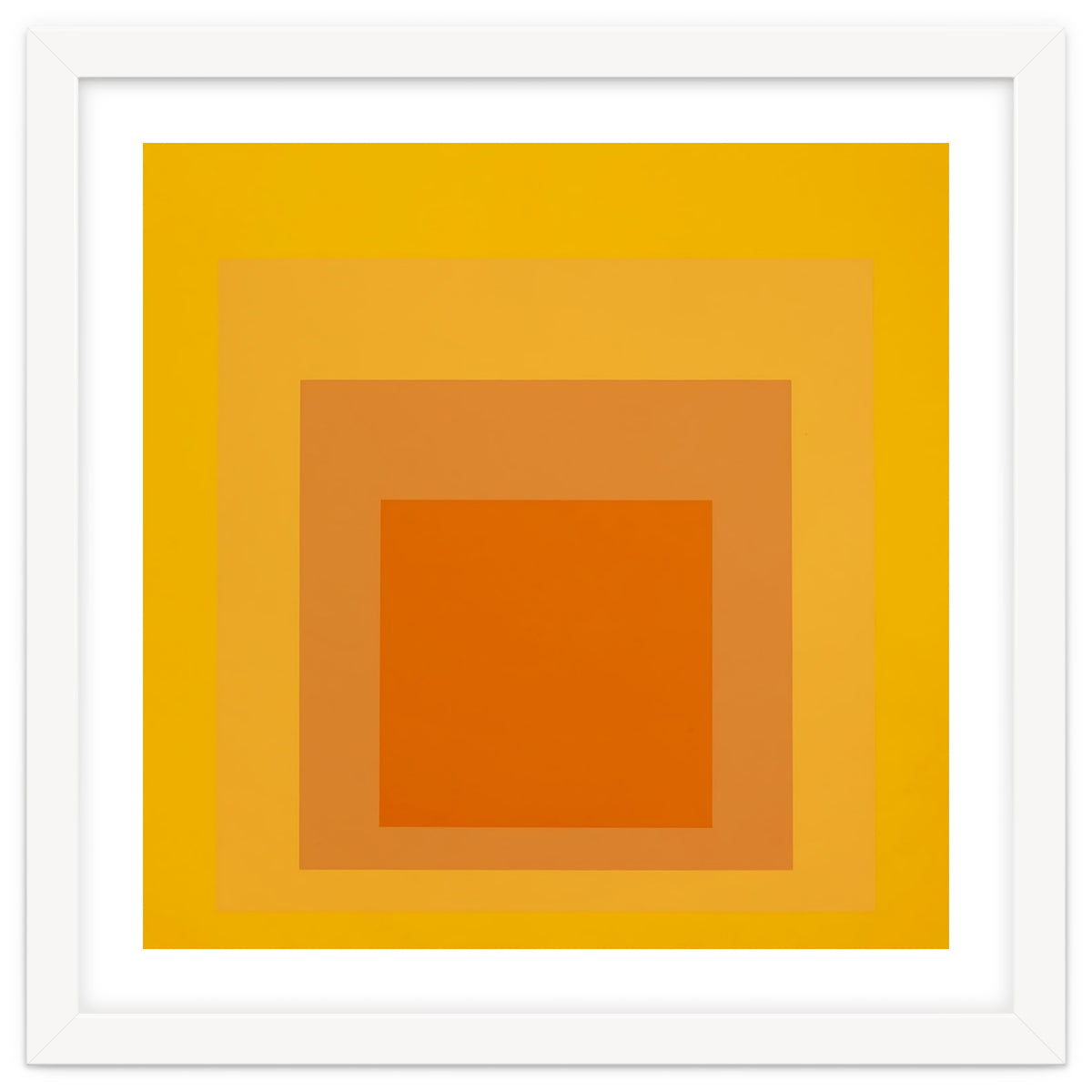 JOSEF ALBERS - HOMAGE TO THE SQUARE YELLOW ORANGE 2. HIGH RESOLUTION