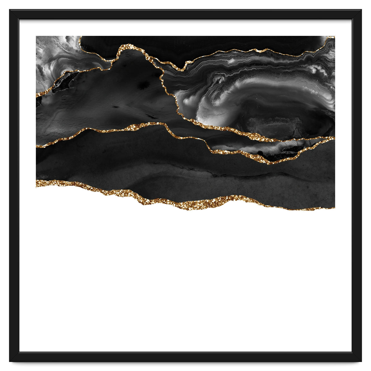 Black & Gold Agate Texture 05