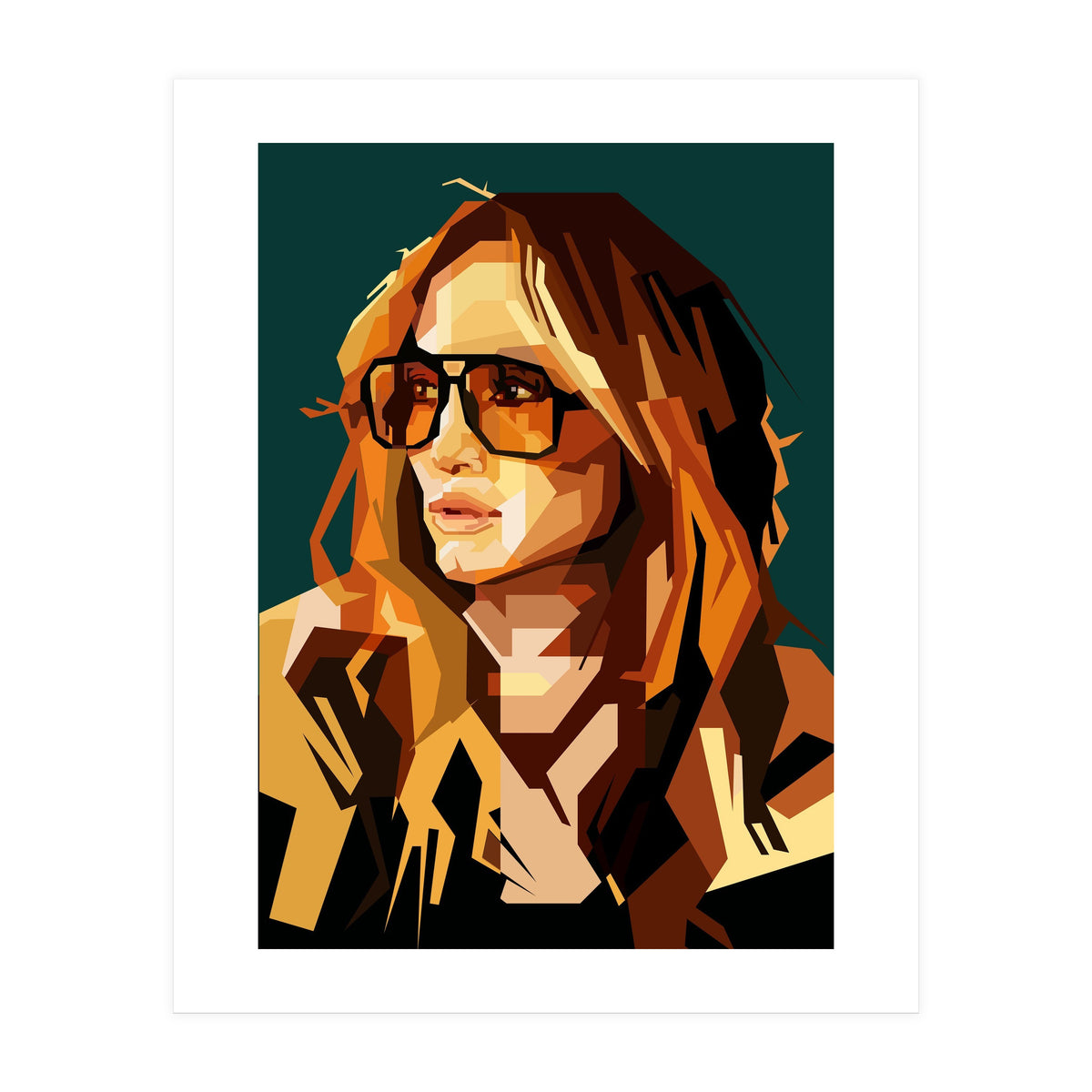 Jennifer Lopez Celebrity Art Retro Style Illustration (Print Only)