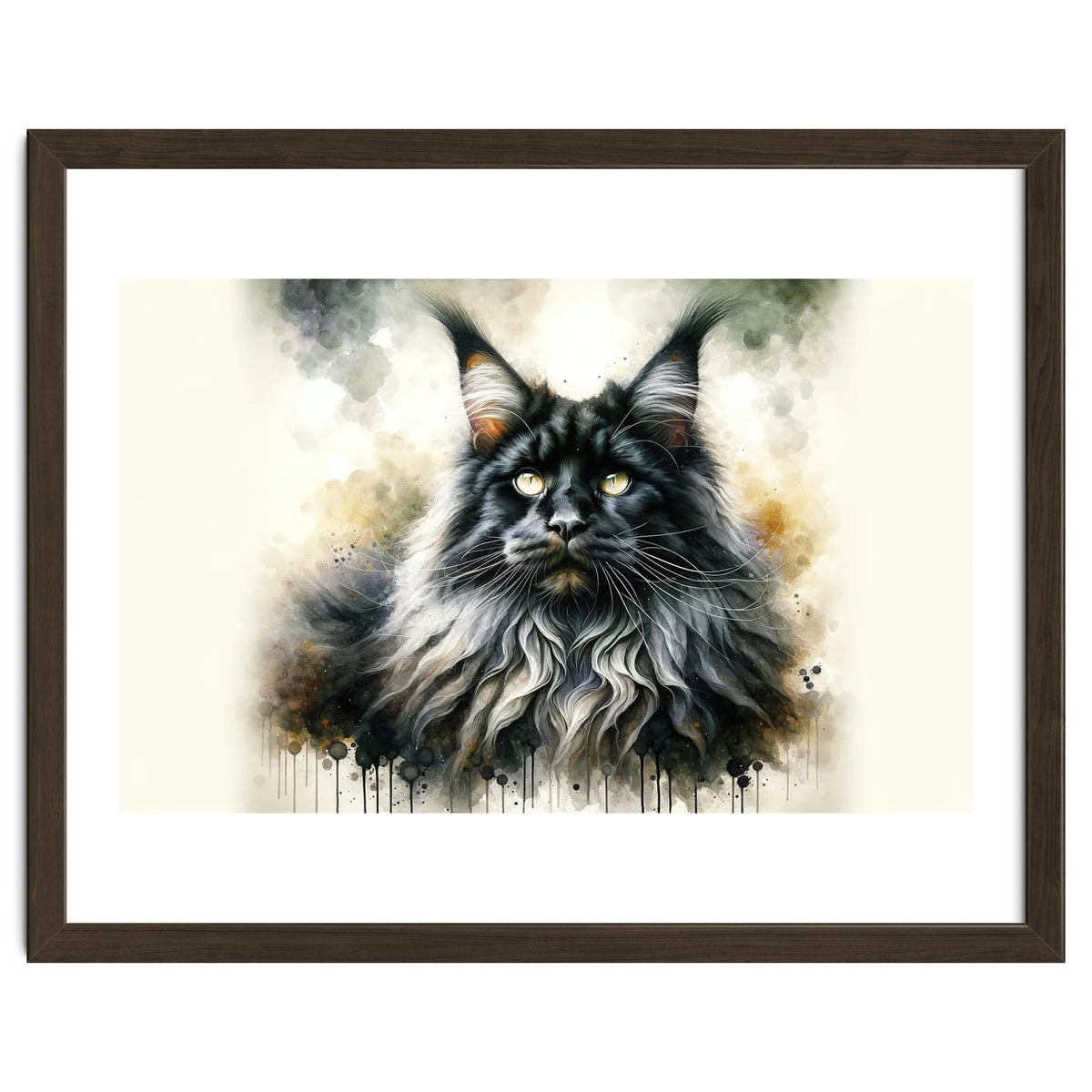 Majestic Long Haired Cat Portrait