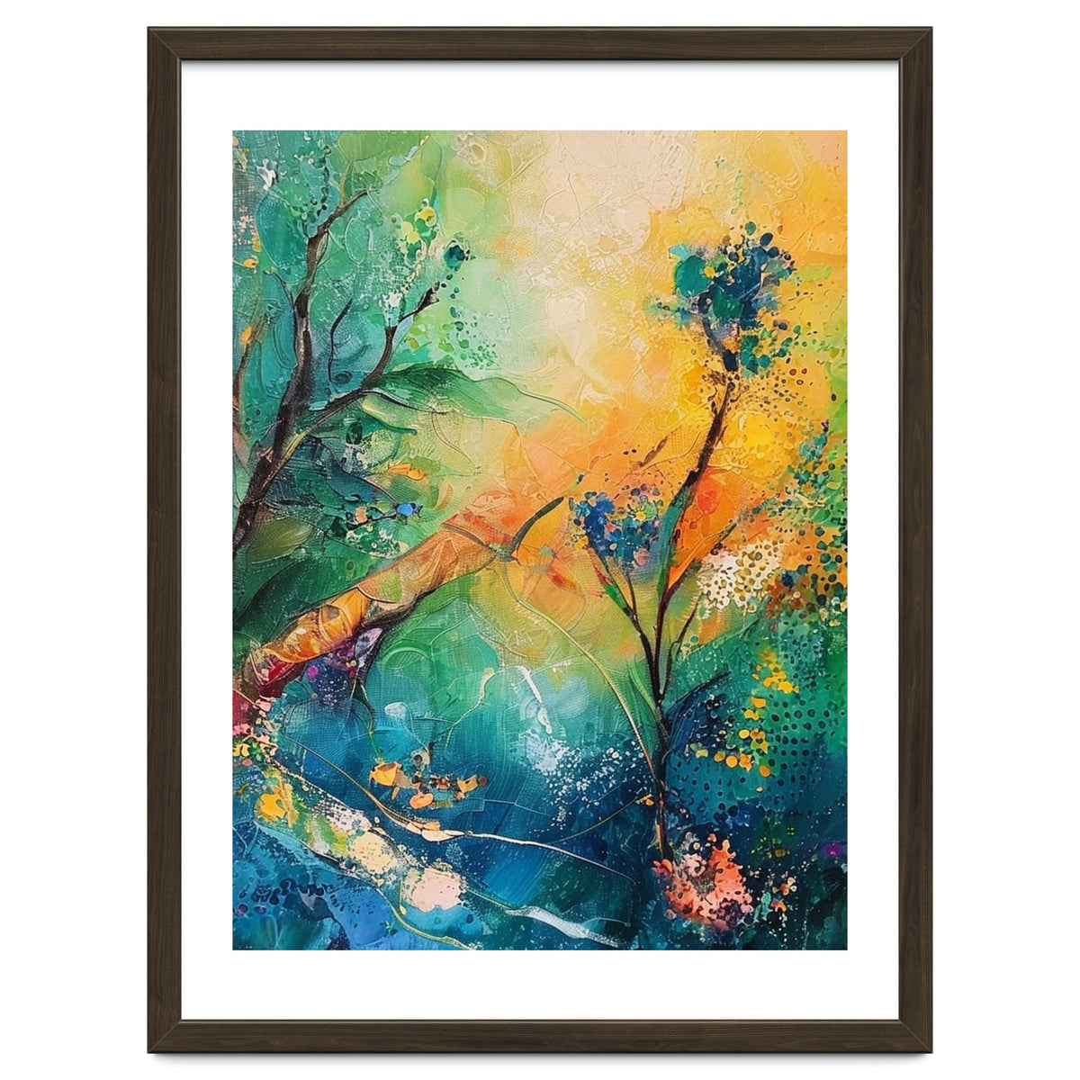 Abstract Botanical Forest Landscape