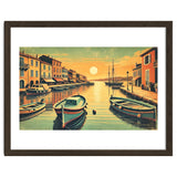 Vintage Harbor Sunset Poster thumbnail