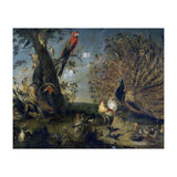 Frans Snyders / 'Concert of Birds', 1661, Flemish School, Oil on canvas, 203 cm x 334 cm, P07160. (Print Only) thumbnail