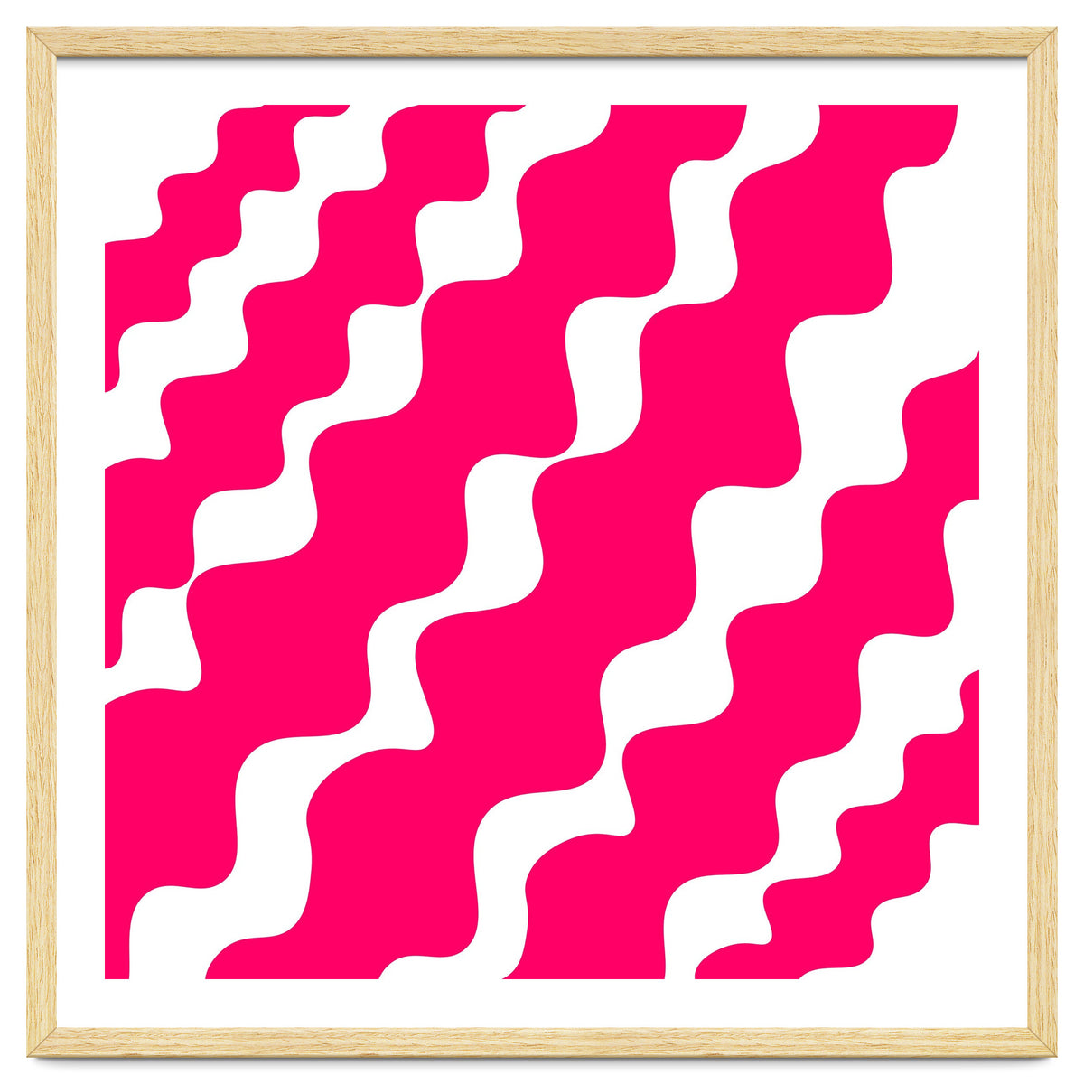 Slanting Pink Wavy Pattern