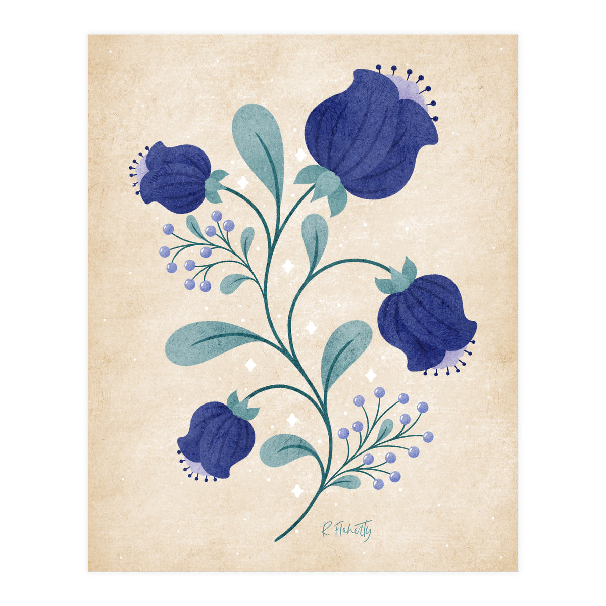 Blue Anemones Print Copy (Print Only)