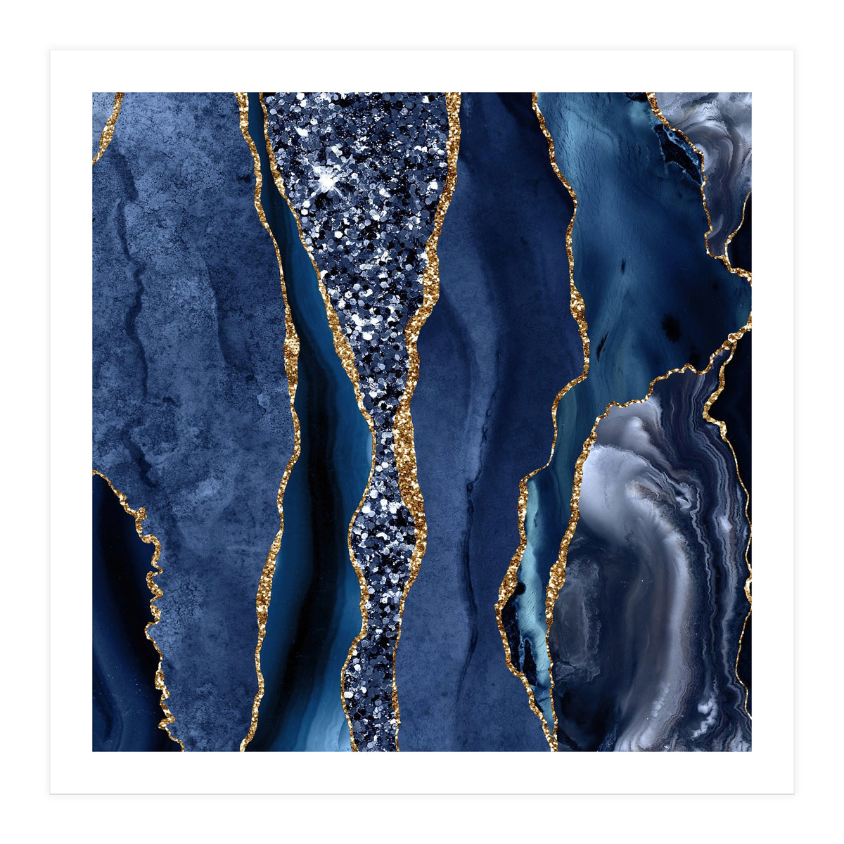 Agate Glitter Ocean Texture 06  (Print Only)