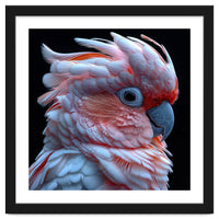 Pink Cockatoo Parrot Close Up Portrait Feather