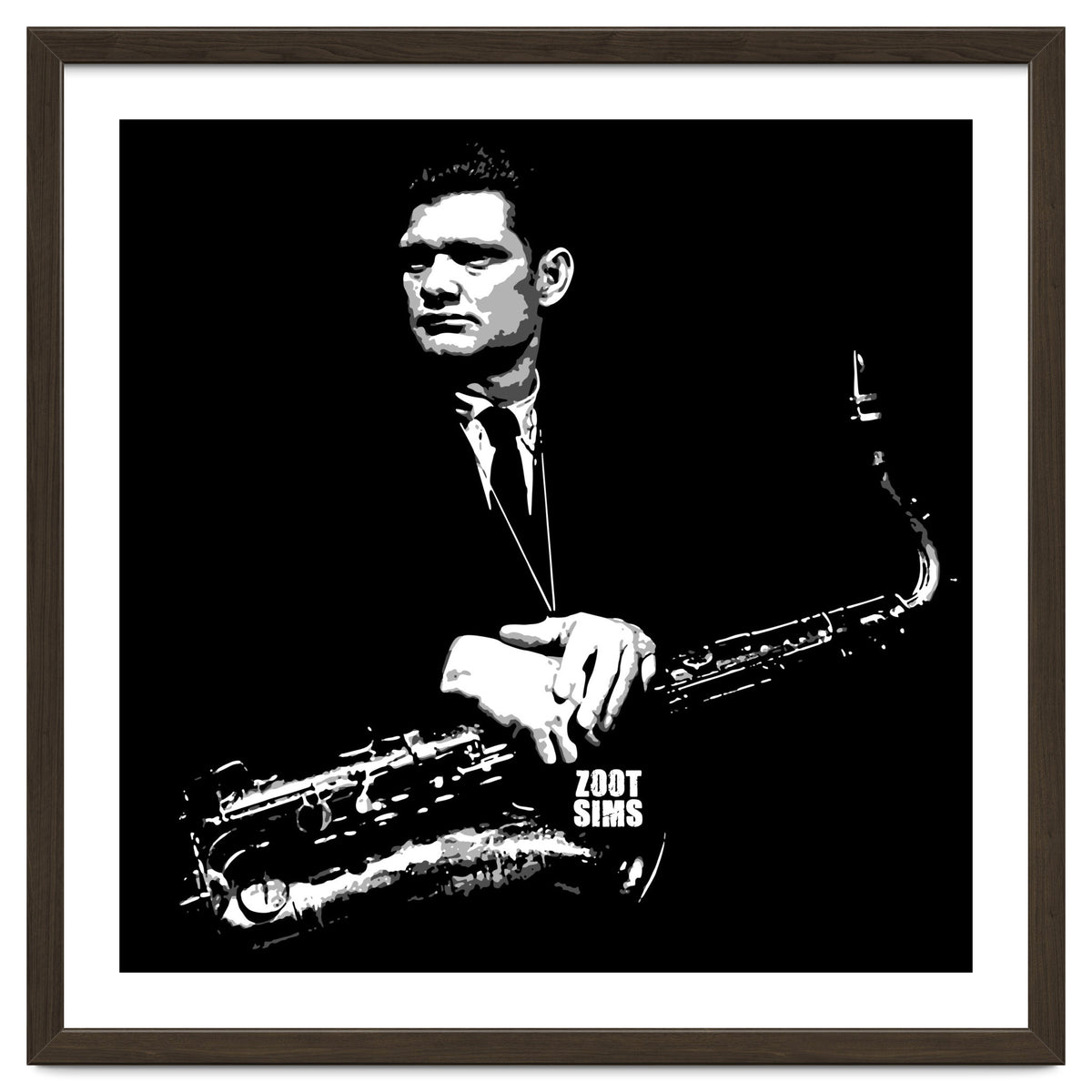 Zoot Sims American Jazz Saxophonist in Grayscale