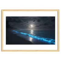 Bioluminescent Moonlit Shore