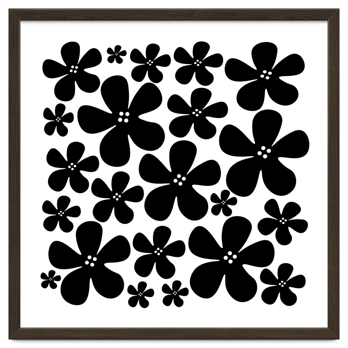 Black Flowers Pattern