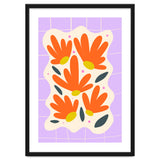 Modern Grid Floral Violet thumbnail