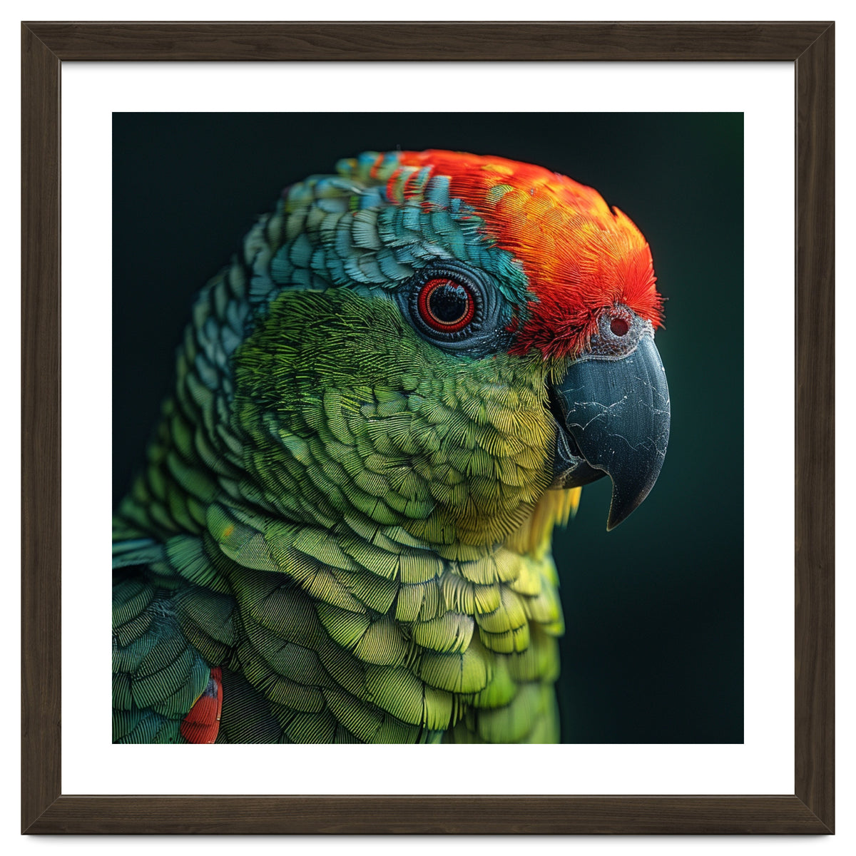 Close Up Colorful Parrot Bird Feather